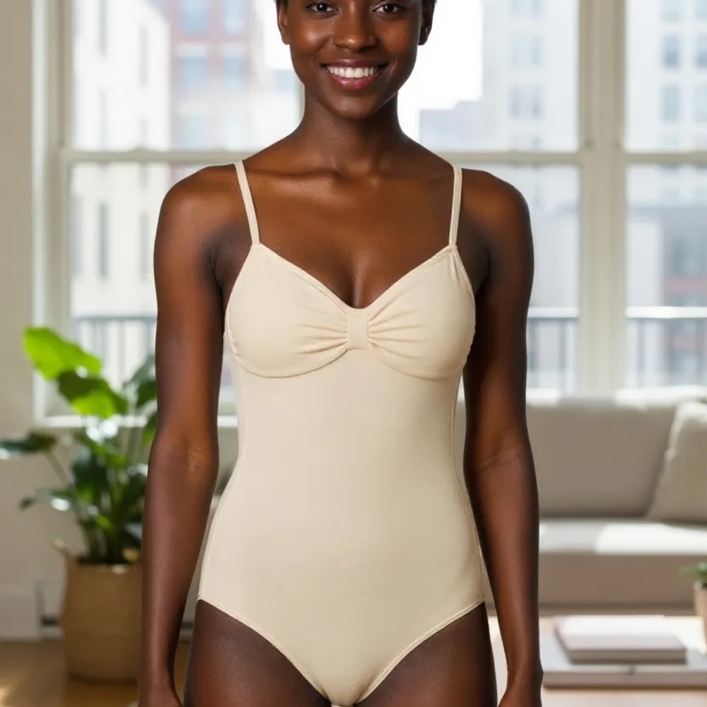 Skims Beige Spaghetti Strap Bodysuit